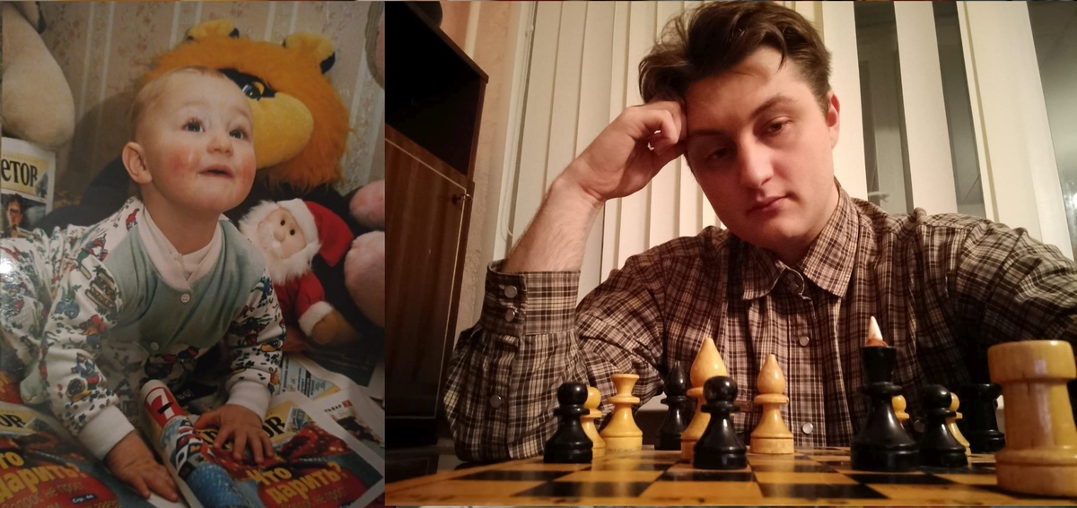 Алексей Карабин в детстве и сегодня. Фото из его личного альбома