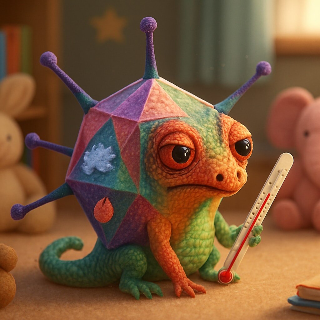 Сами по себе вирусы невидимы, но очень осязаемые их последствия. Аденовирус из такого числа возбудителей. Изображение by supa.ru