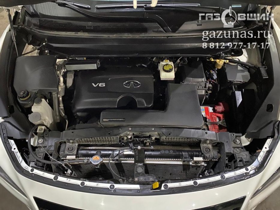 Установка ГБО на Infiniti QX60 I (L50) (рестайл) 3.5i (283л.с.) на VQ35DD переоборудован для использования в качестве моторного топлива сжиженного нефтяного газа (пропан-бутан)