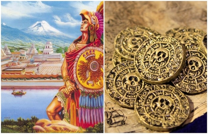 Золото ацтекской цивилизации утонуло и не было найдено.