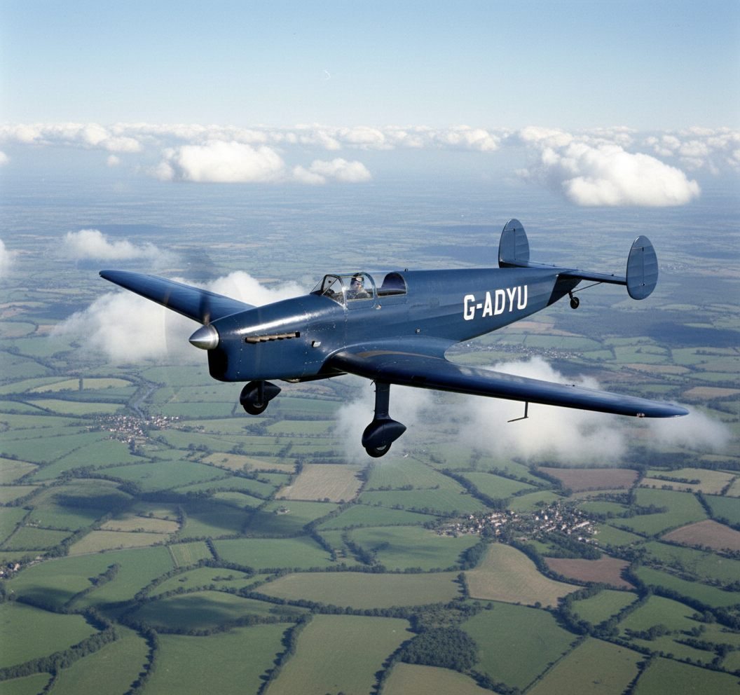 так мог выглядеть учебный самолет Airspeed AS.36. Изображение сгенерировано сайтом lmarena.ai