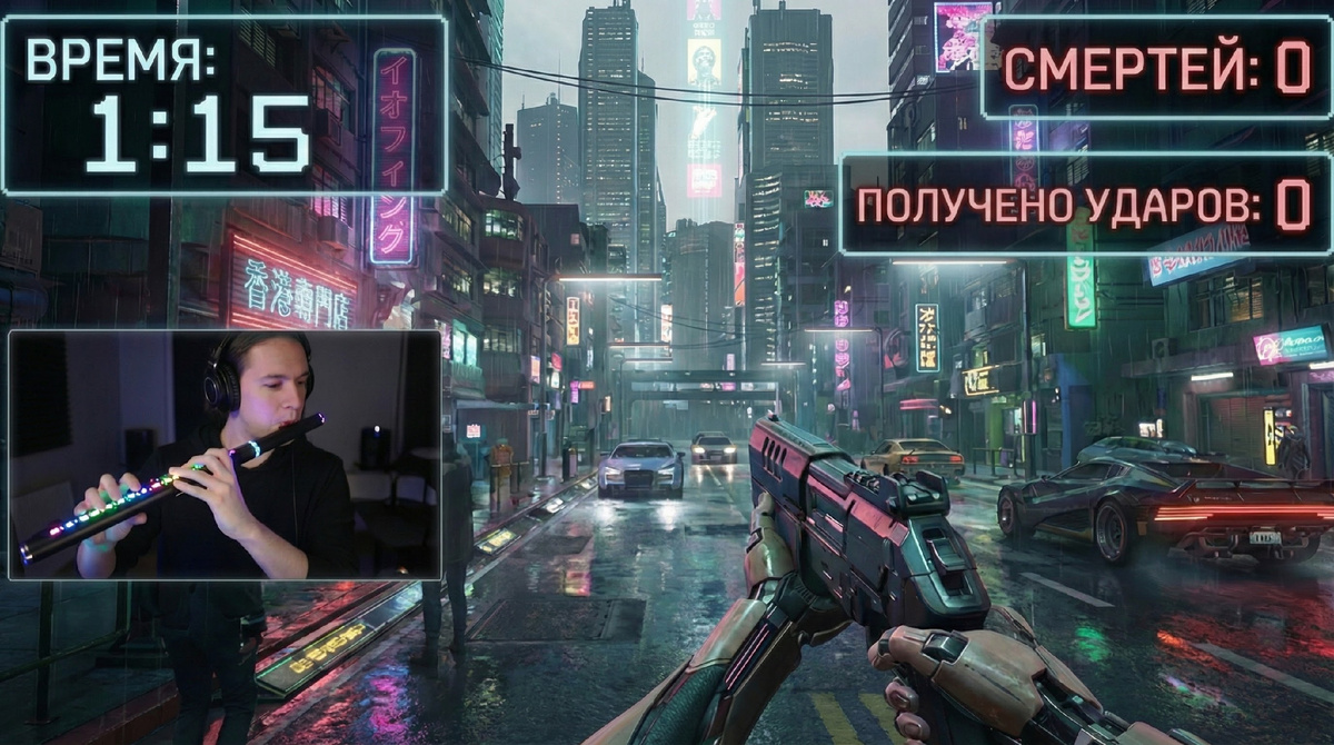 Примерно так выглядит трансляция челендж-геймера