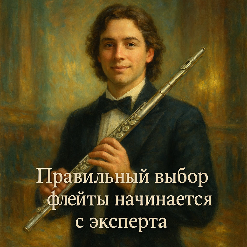Flutist portrait in Thomas Kinkade style with elegant pose and gentle smile