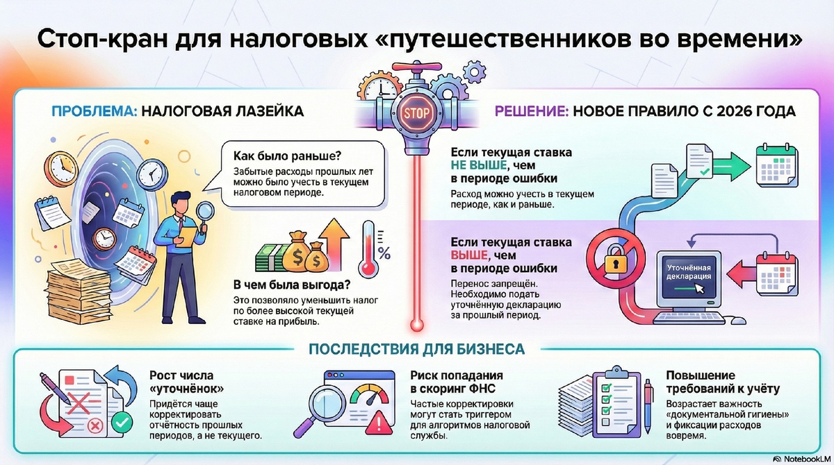 НК РФ дополнили стоп-краном для «путешественников во времени» по расходам