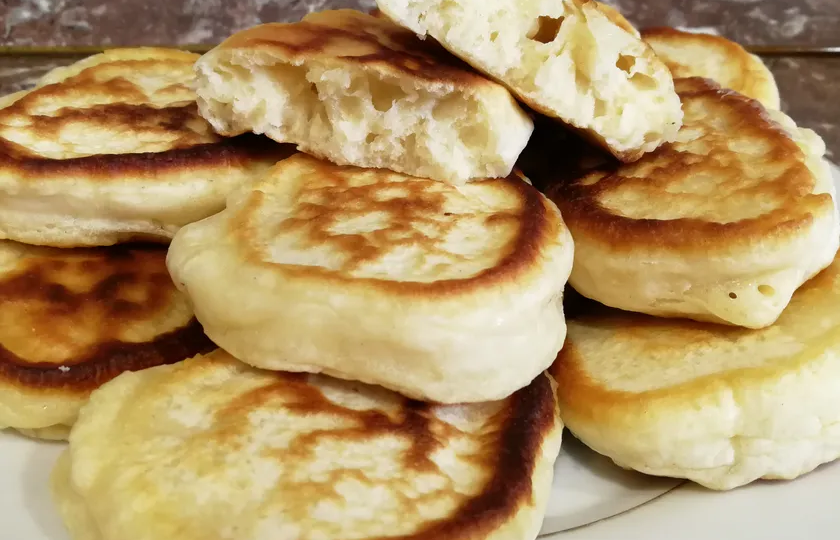Пышные оладьи на кефире
