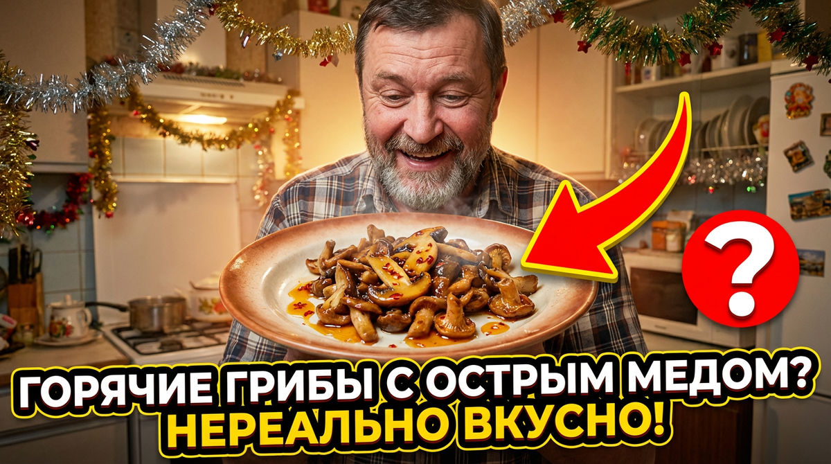 Горячие грибы с острым медом — пикантный тренд, который захватит вашу кухню