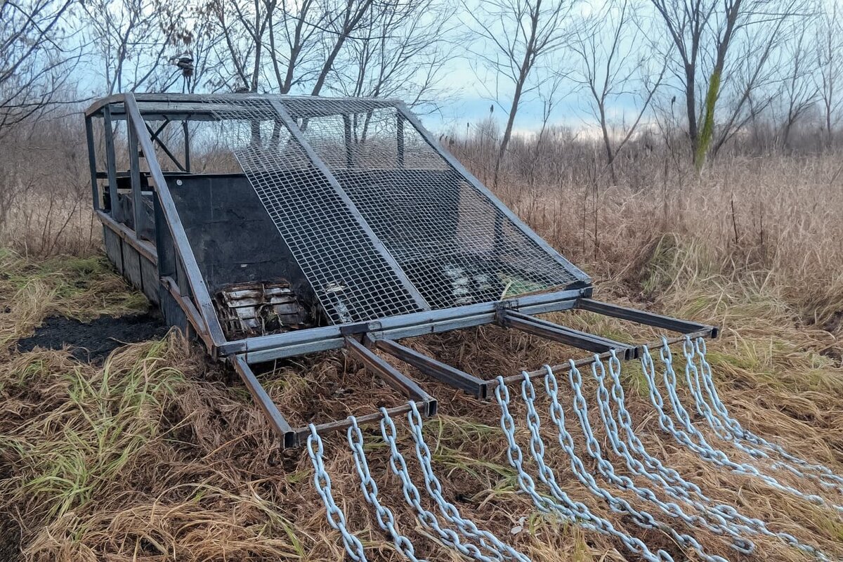   НРТК «Курьер» оснащённый защитной решёткой и минным тралом