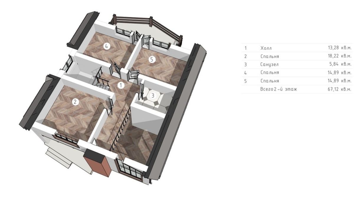 План 2 этажа коттеджа Мюнхен #новый дом #проект дома #архитектура #артгелика