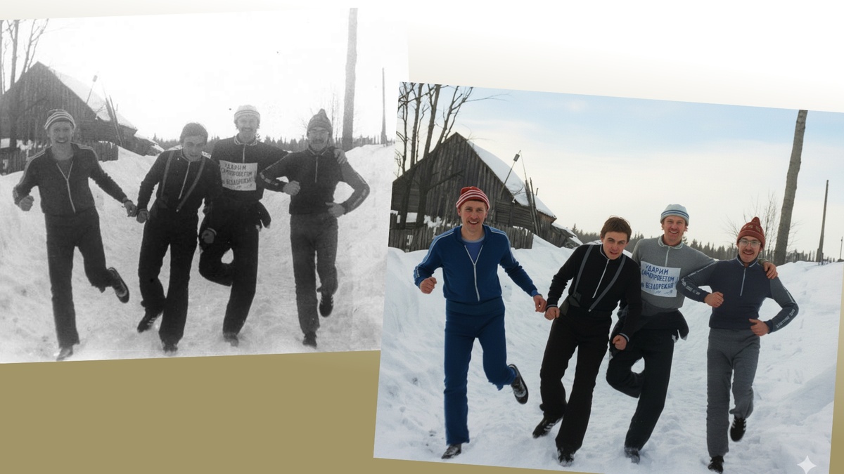 Пример 1. Улучшение и раскраска старых фото: было -> стало