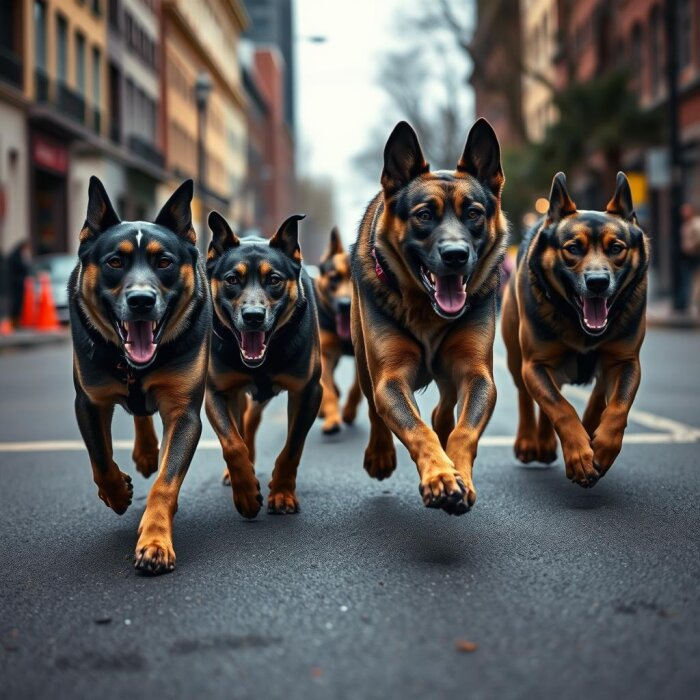 Расплодившиеся своры терроризируют Забайкалье / изображение сгенерировано нейросетью flyvi.io