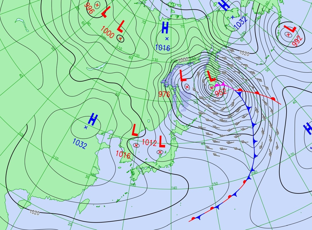 Карта прогноза погоды на 22:00 4.12.2025