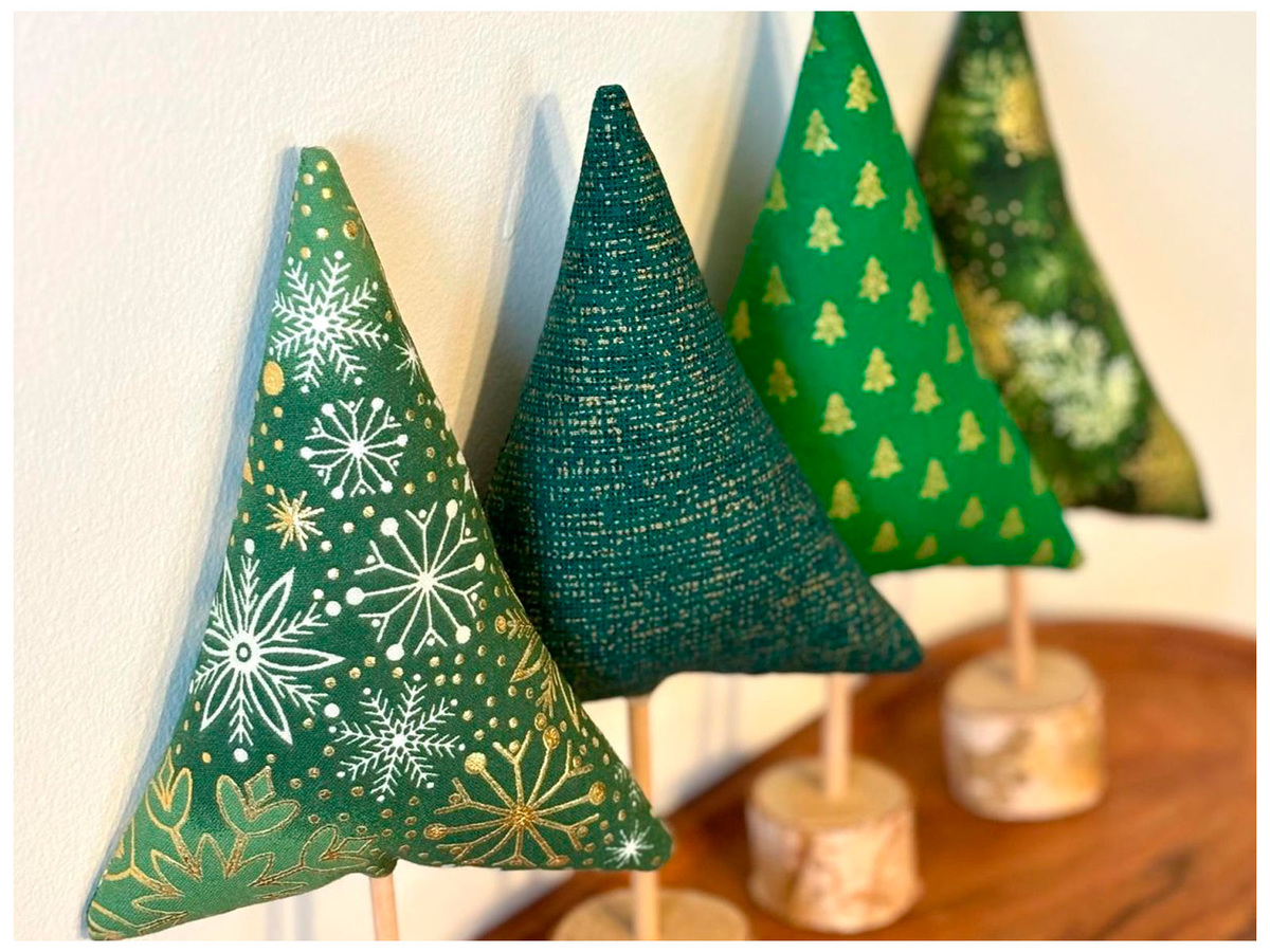 Елочки из ткани. Фото из сети Интернет.