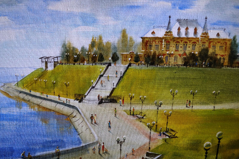    Александр Саблин. «Городская набережная». Из фондов Камышинского историко-краеведческого музея