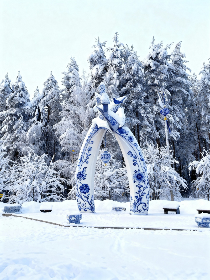    Костомукша покрылась гжелью