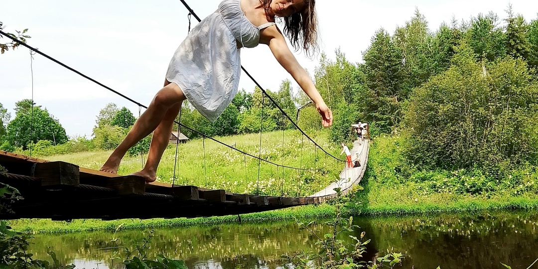 Подвесные мосты через реку Тигоду. Летний поход