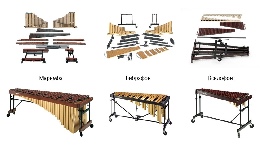 Маримба, вибрафон и ксилофон Yamaha в разборе.