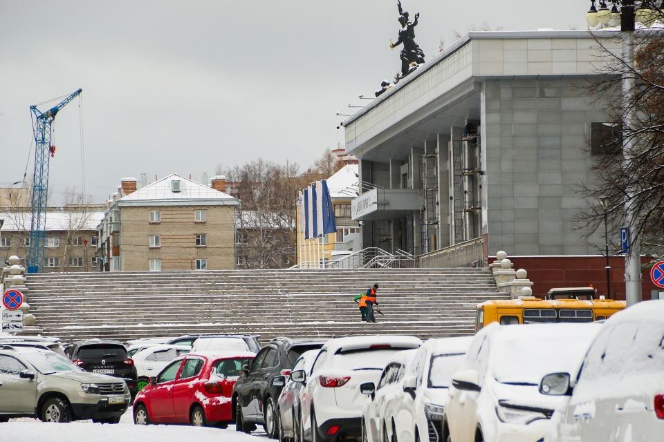    Снег в Барнауле. Источник: Виталий Барабаш