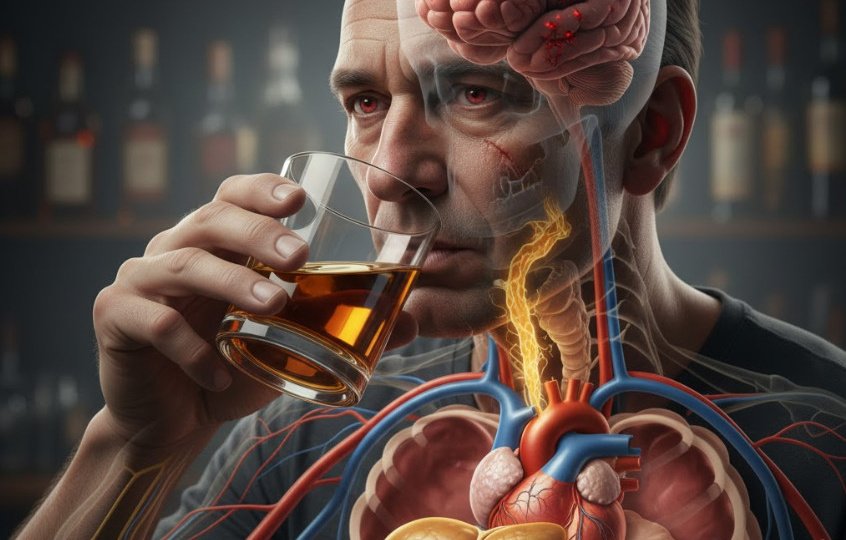 Похмелье как угроза жизни: как алкоголь разрушает мозг, сердце и сосуды