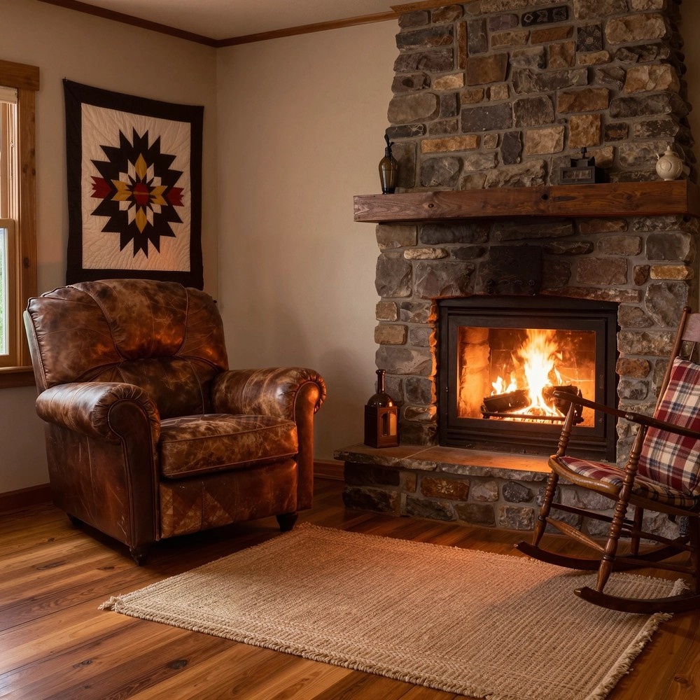 Простая практичная мебель в американском стиле кантри