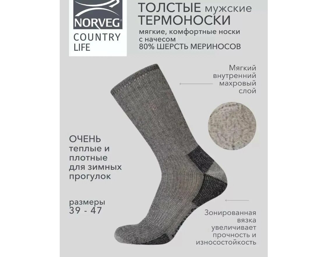 Термоноски NORVEG Country Life Дмитрий Петров📷
