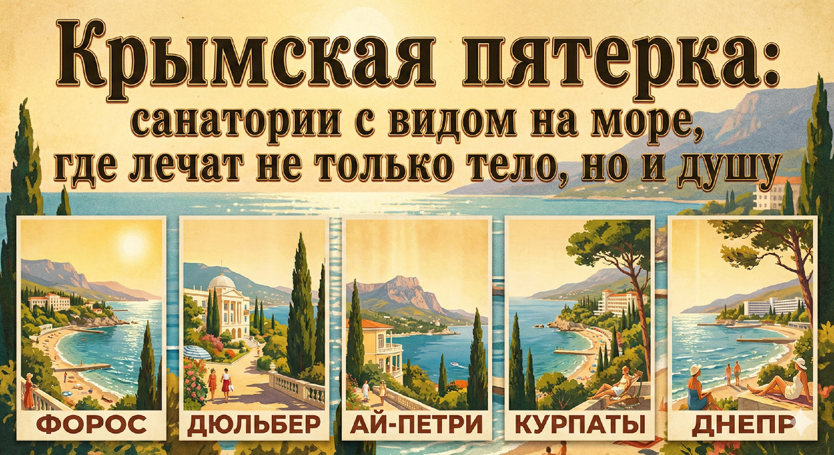 Крымская пятерка: санатории с видом на море, где лечат не только тело, но и душу