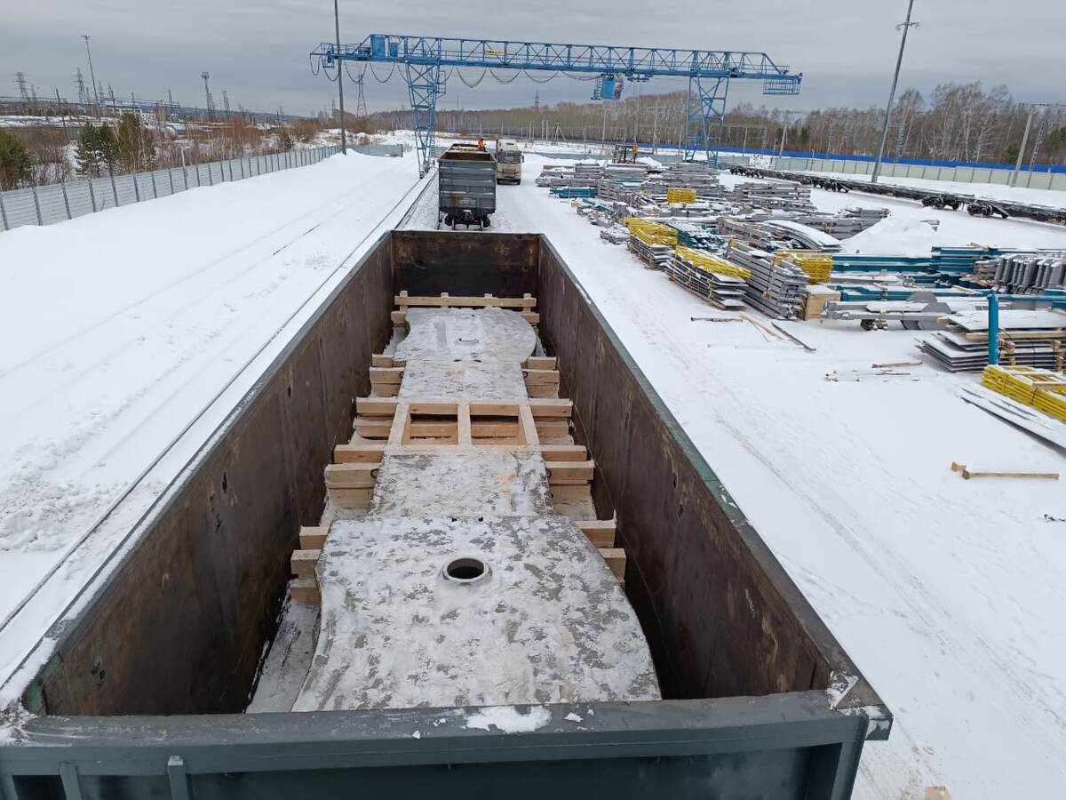 перевозка противоввесов полувагонами