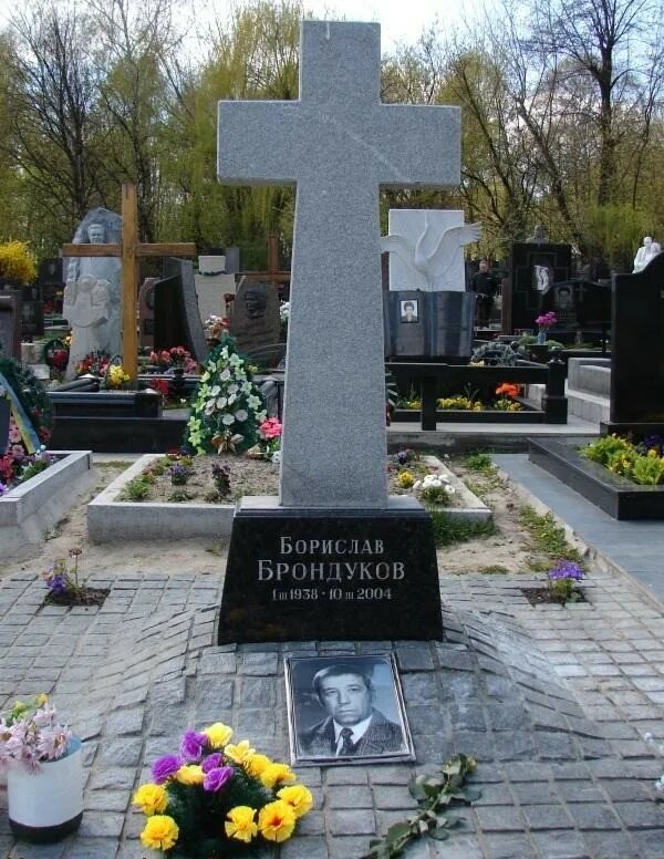 Памятник на могиле актера Борислава Брондукова!