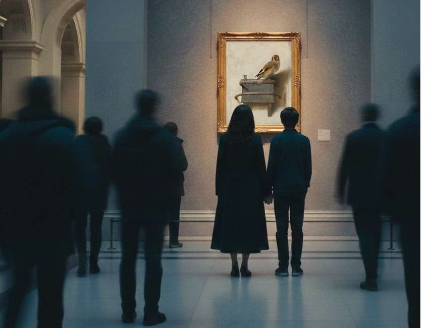 Так увидела сцену в музее нейросеть Nano Banana