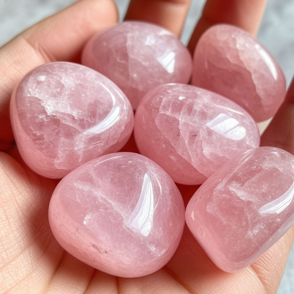 Камень розовый кварц