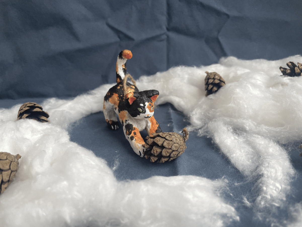 @yourcottonpaws / Елочные игрушки кошка и лошадка