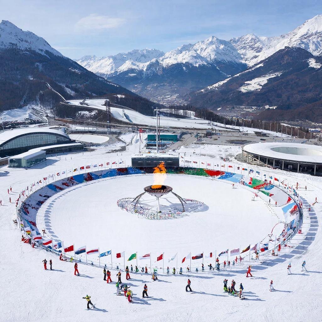 ИИ так представляет Зимнюю Олимпиаду. Не плохо, верно. Похоже.