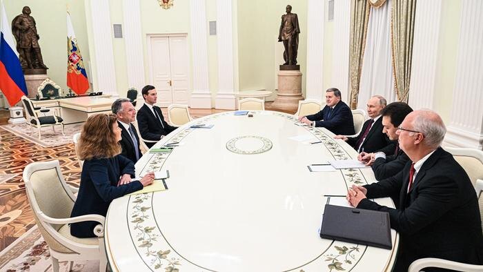 Итоги переговоров Путина со спецпосланником США Уиткоффом и зятем Трампа Кушнером. Обложка © ТАСС / Кристина Кормилицына / POOL