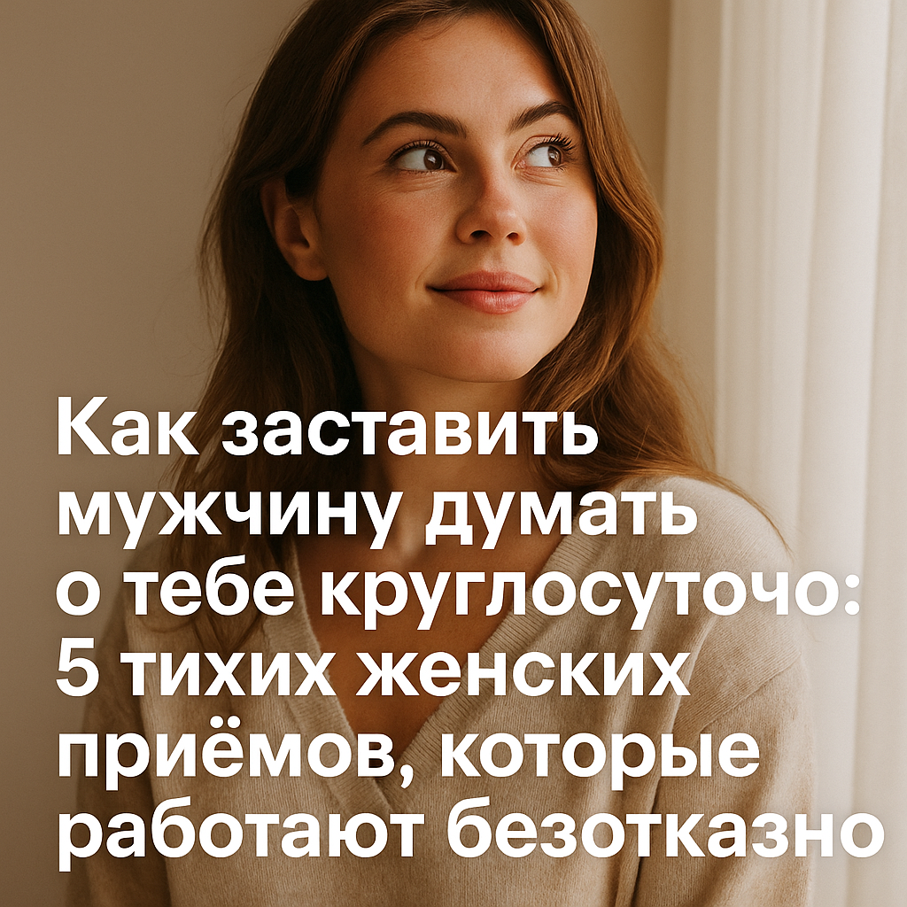Как заставить мужчину думать о тебе круглосуточно: 5 тихих женских приёмов, которые работают безотказно