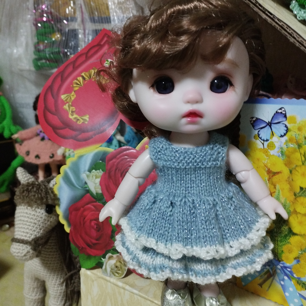 Платье Осенний вальс, для мини булочки. Моей Арише подходят наряды по этим описаниям, они с булочкой почти одного роста. 