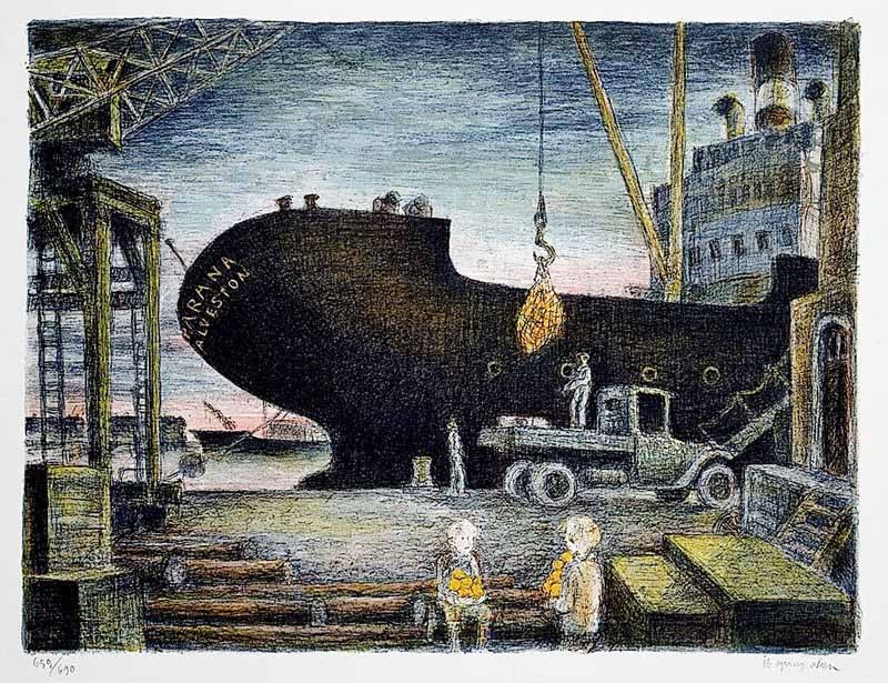 © Иб Спанг Ольсен (Ib Spang Olsen). Один из грузовых причалов Копенгагена.