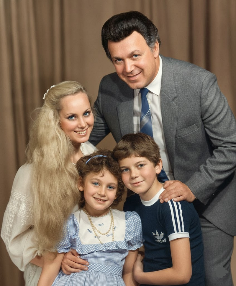 Кобзон с семьёй / Чёрно-белое фото отреставрированно и колоризированно в «ЗВЁЗДНЫЕ» 