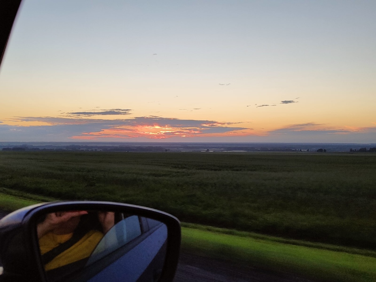 Закат где-то в Новосибирской области. 