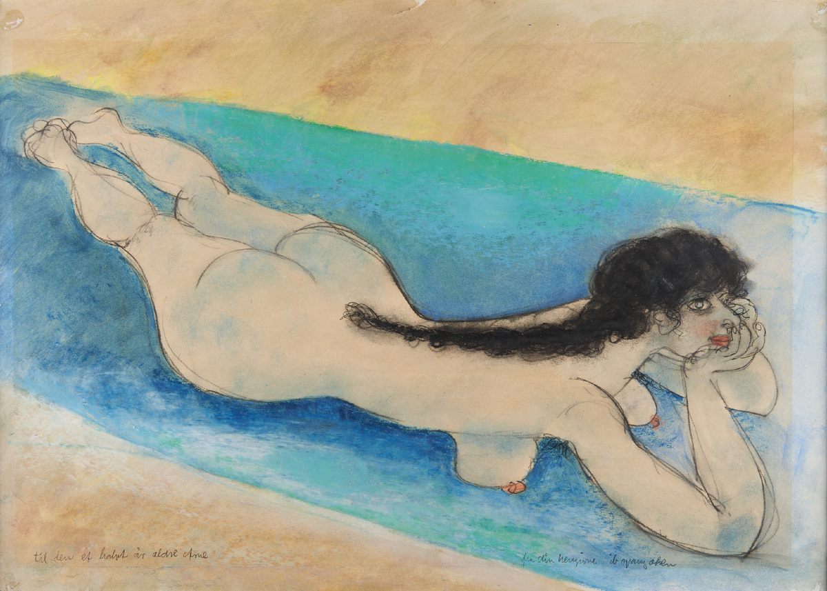 © Иб Спанг Ольсен (Ib Spang Olsen). Нанетта. Ню. Илл. к стихам Х. Расмуссена.