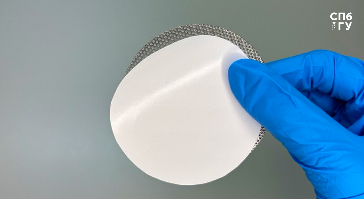 Мембрана, разработанная учеными СПбГУ. Фото предоставлено Анастасией Пеньковой