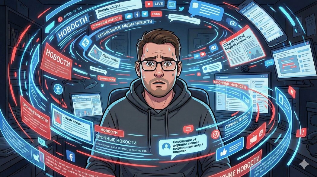 Цифровая тревога: как новости, ленты и чаты крадут спокойствие 