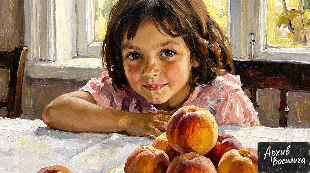 Она словно говорит: "Ну давайте быстрее пить чай, я гулять хочу!"