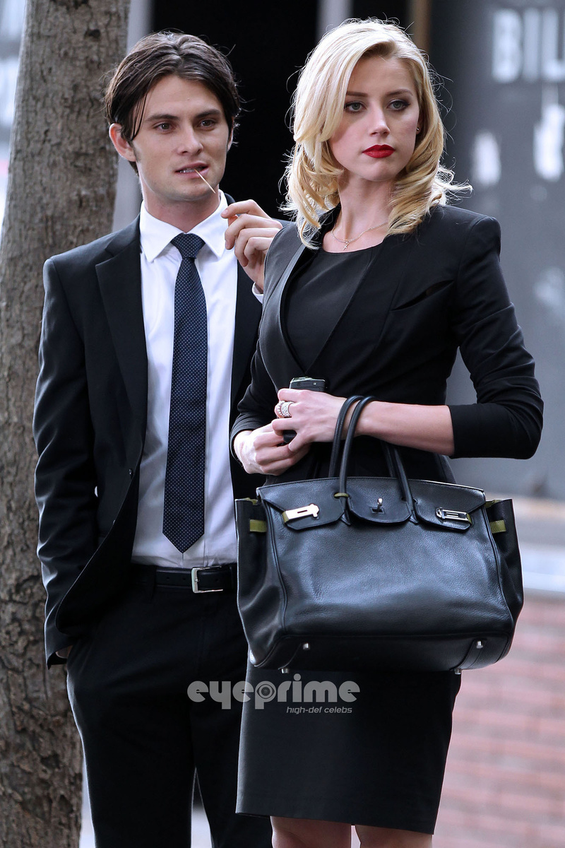 Шайло Фернандес и Эмбер Херд на съемках фильма "Сироп". Фото из интернета