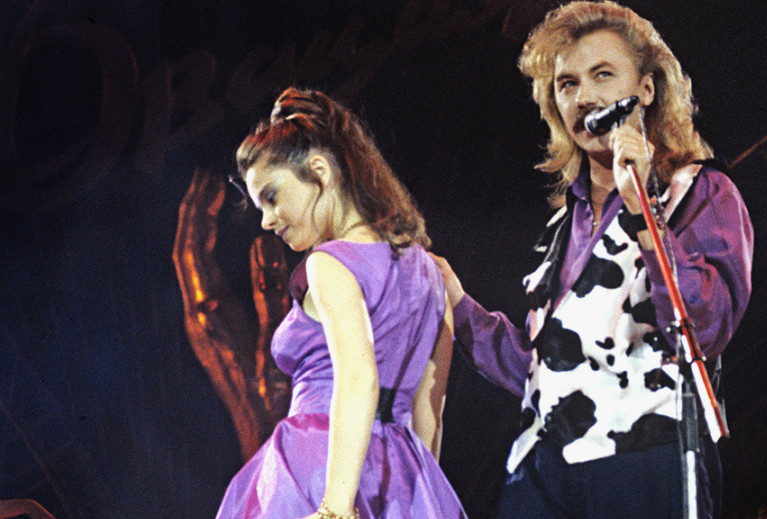 Не было на эстраде 90-х более яркой пары, чем Наташа Королёва и Игорь Николаев. Фото: Pinterest