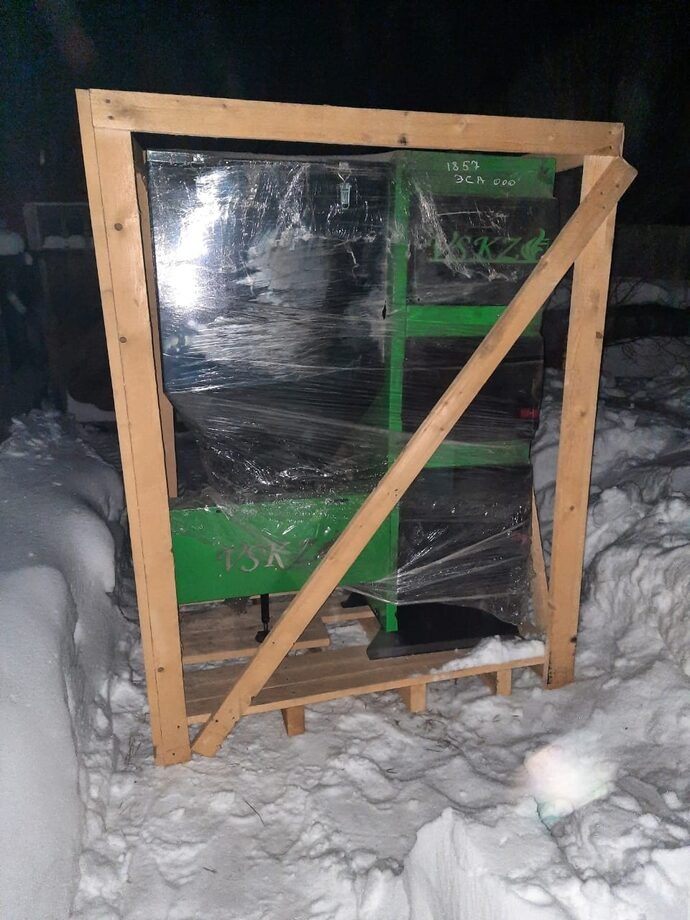 Пеллетный котел ВСКЗ 100 кВт в обрешетке