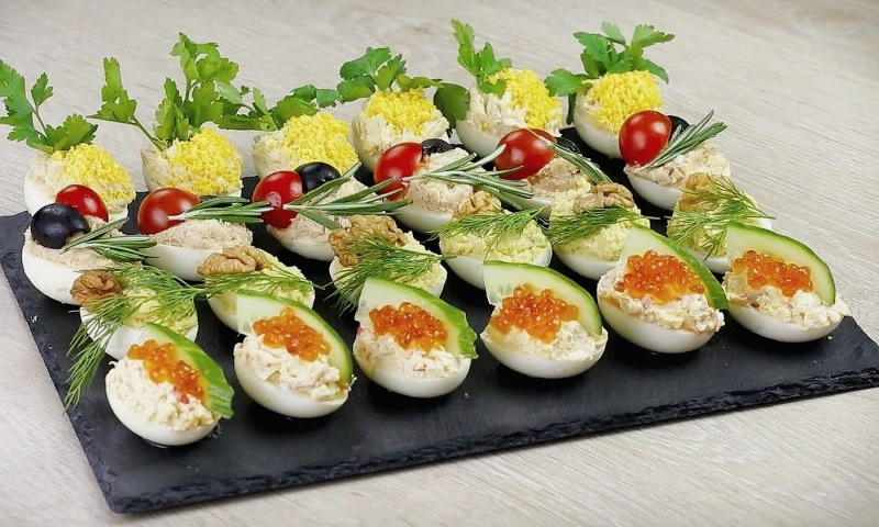 Фаршированные яйца на праздник