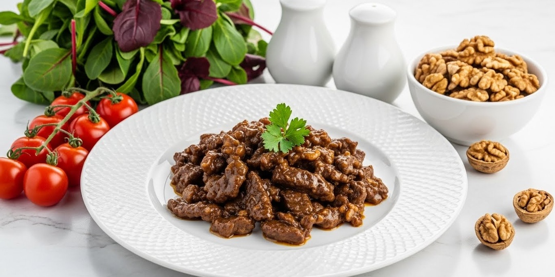 Готовлю говядину в густом ореховом соусе (тает во рту)