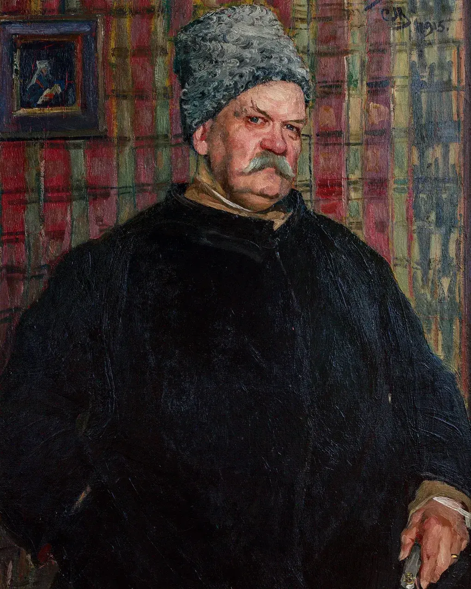 Сергей Малютин. Портрет Владимира Гиляровского. 1915. Астраханская государственная картинная галерея им. П.М. Догадина, Астрахань 