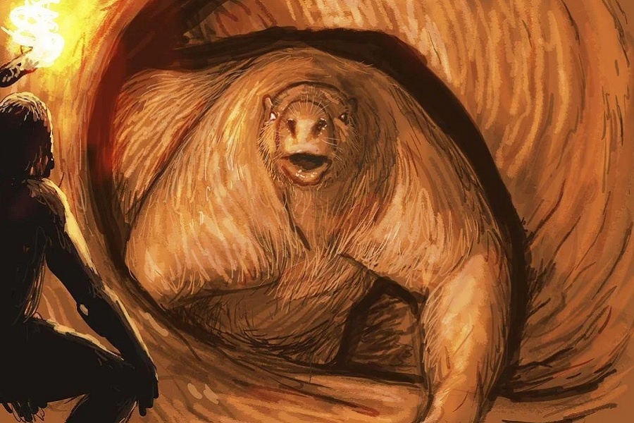 Милодон (Mylodon), вымерший род гигантских наземных ленивцев. Изображение из интернета