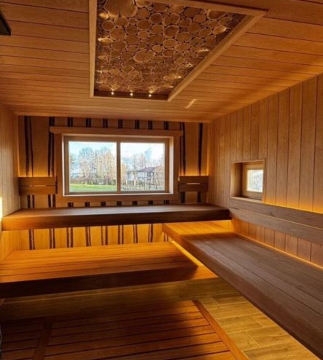 Полки и вагонка из термоосины