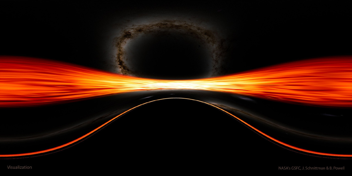 Иллюстрация создана NASA's GSFC, J. Schnittman & B. Powell. 